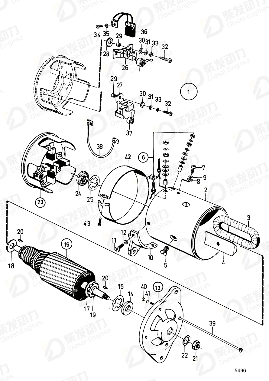 VOLVO Cross recessed screw 956058 Drawing